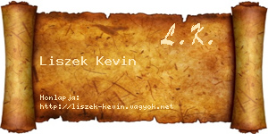 Liszek Kevin névjegykártya
